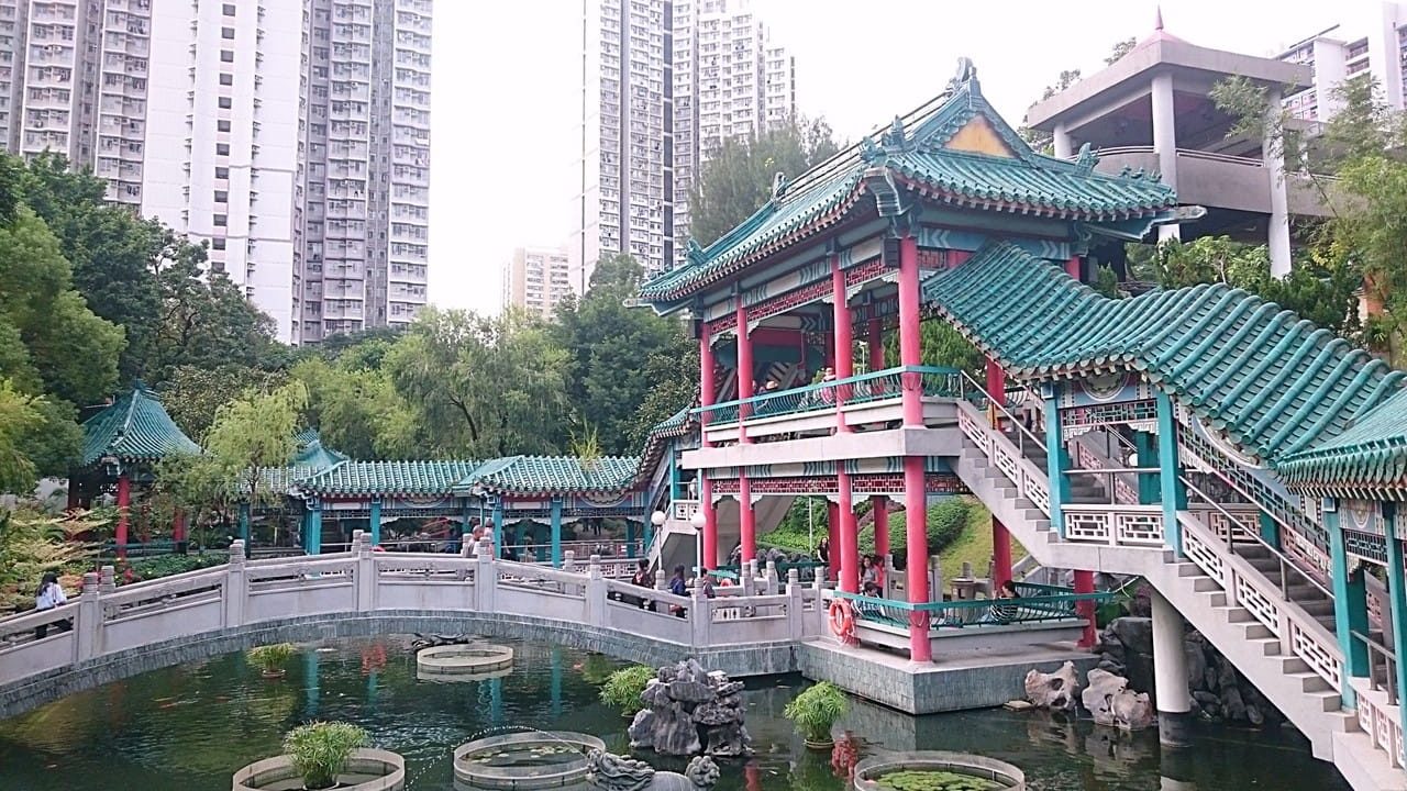 香港の黄大仙の庭園