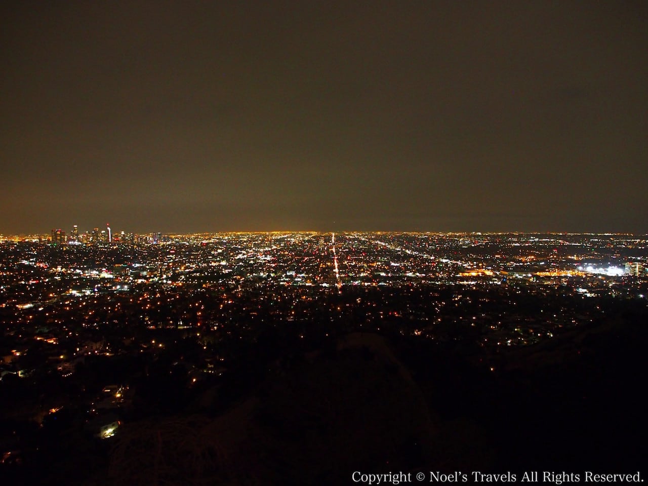グリフィス天文台から見たロサンゼルスの夜景