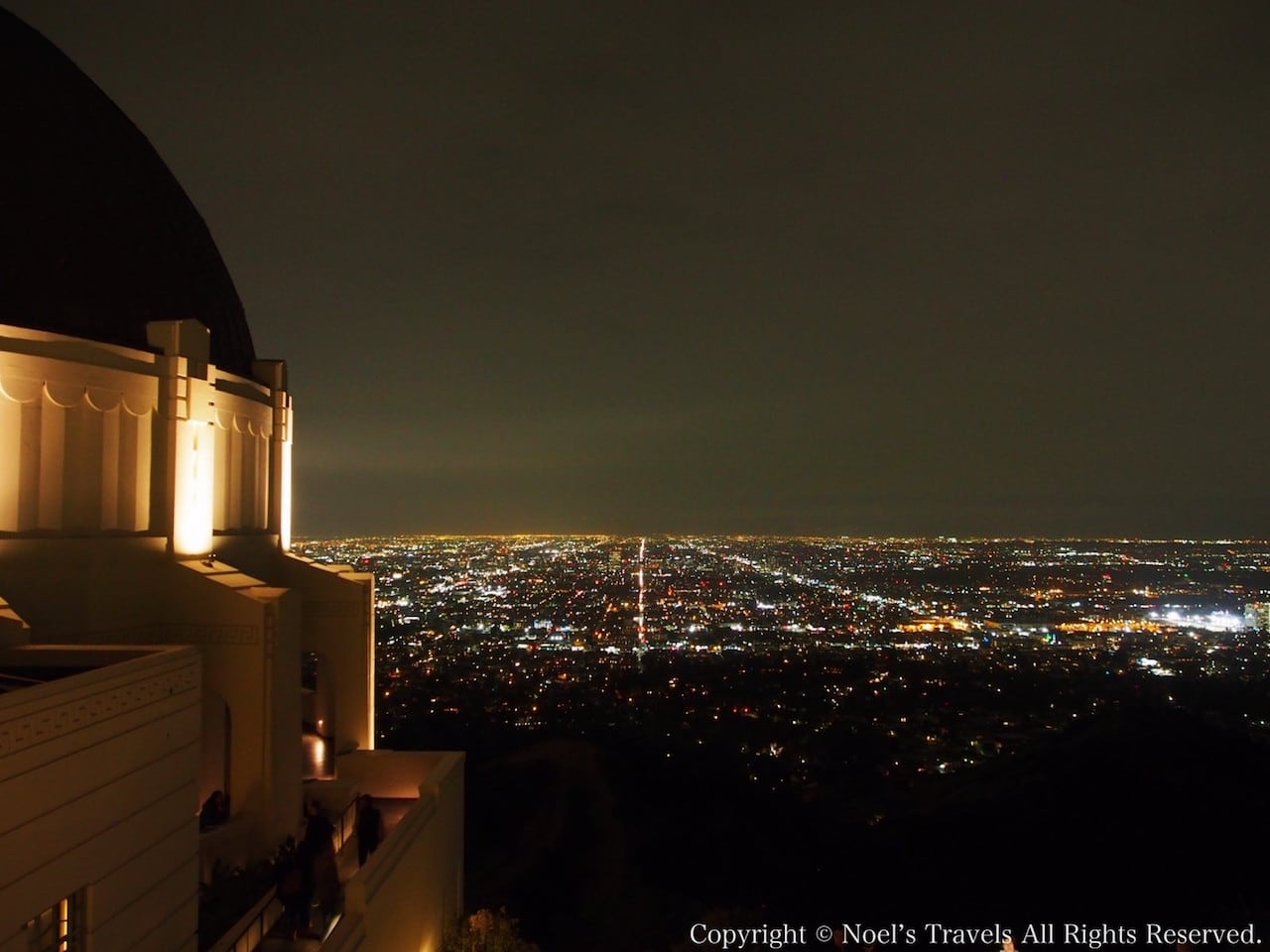 グリフィス天文台から眺めたロサンゼルスの夜景