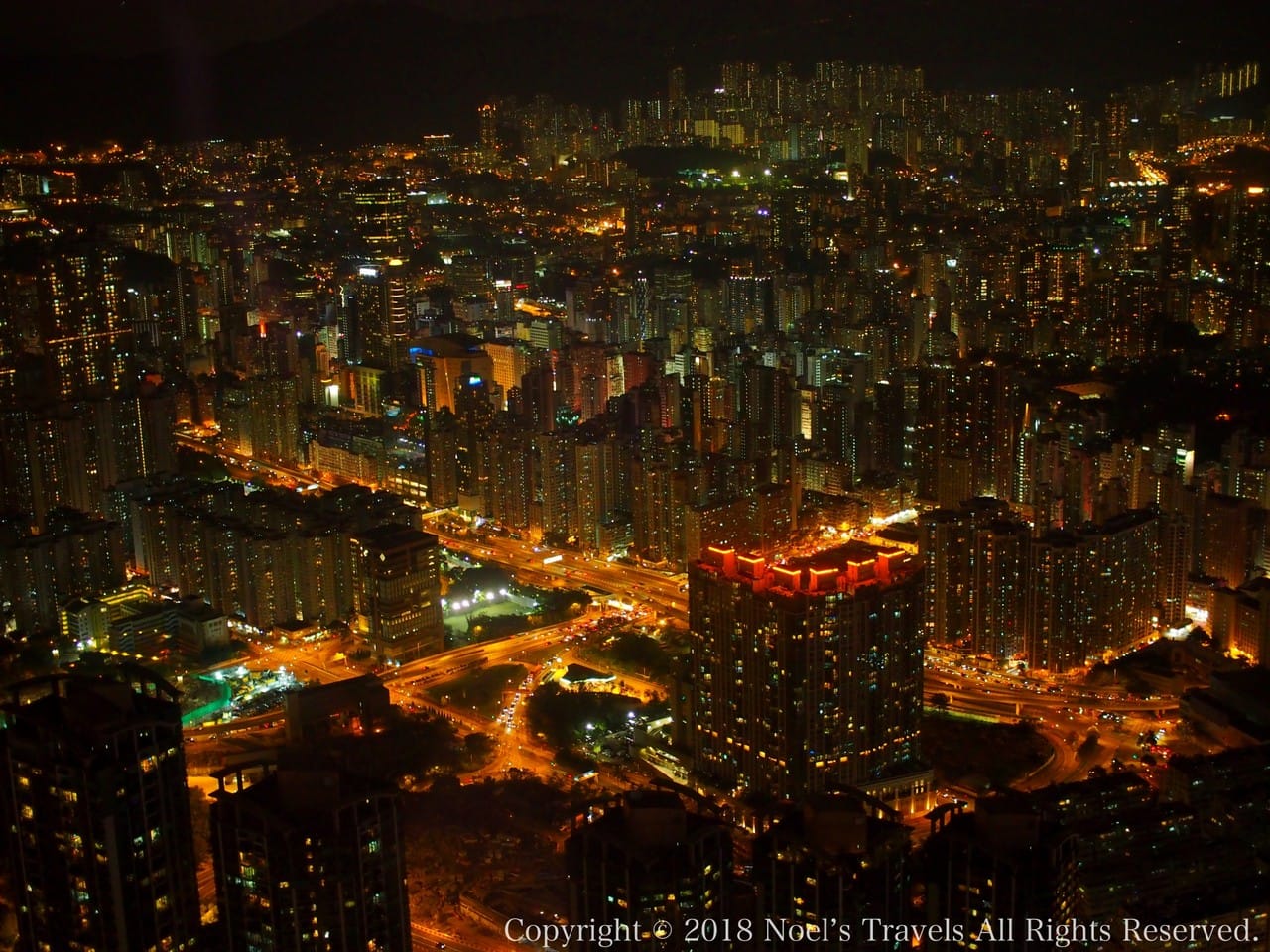 Sky100から見た香港の夜景